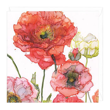 Card Valiant Poppies